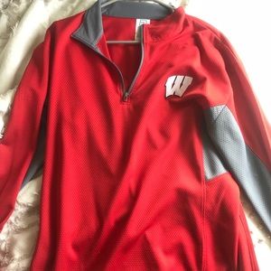 Unisex athletic badger quarter zip pull over